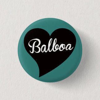 Balboa Black Heart Jade 3 Cm Round Badge