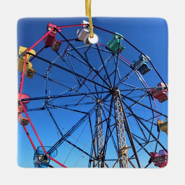 Balboa Fun Zone, Newport Beach, California Ceramic Ornament (Front)