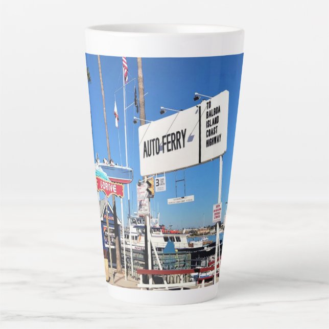 Balboa Island Ferry, Newport Beach, California Latte Mug (Front)