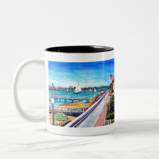 Balboa Island Newport Beach Ca. Two-Tone Coffee Mug