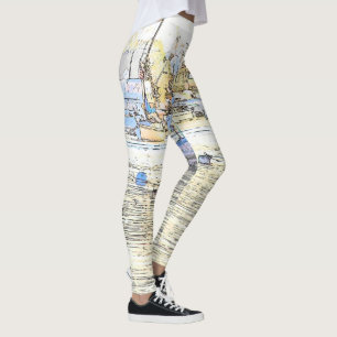 Balboa Island Sailboats All Over Print Leggings