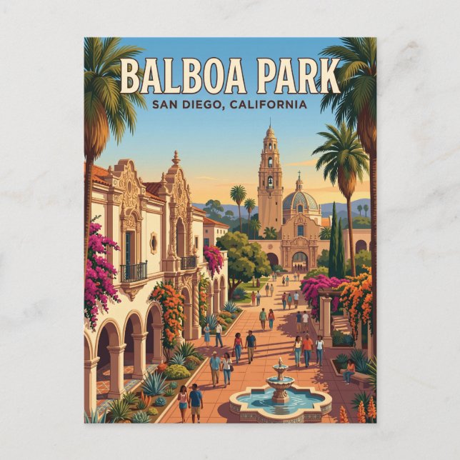 Balboa Park California Postcard (Front)