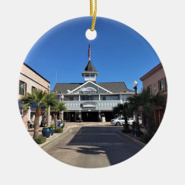 Balboa Pavillion, Newport Beach, California Ceramic Ornament (Front)