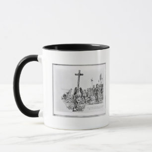 Balboa Setting up the Cross on the Shore Mug