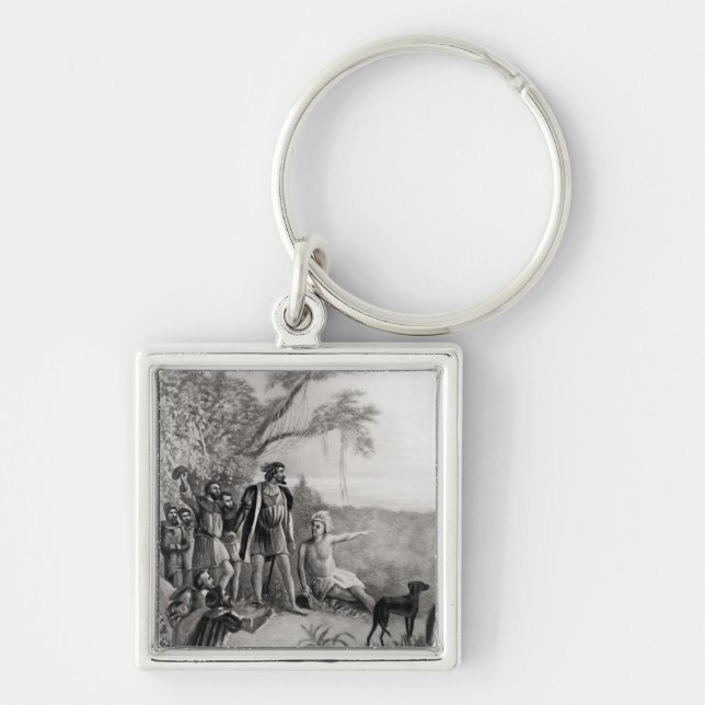 Balboa's First Sight of the Pacific Ocean Key Ring (Front)