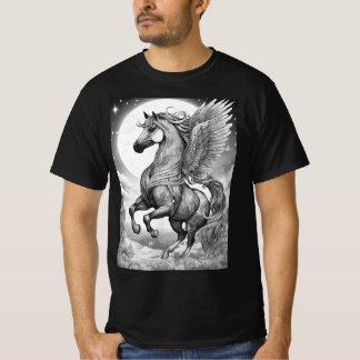 Balck and white horse t-shirt