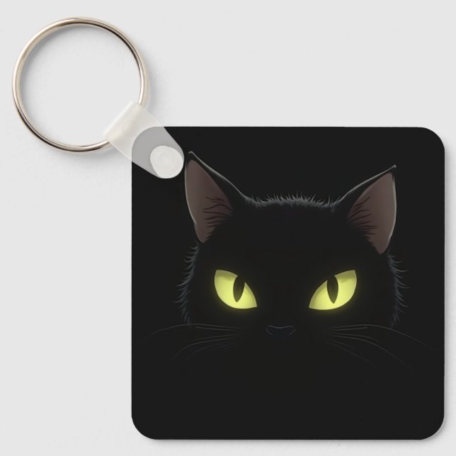 Balck Cat Keychain (Front)