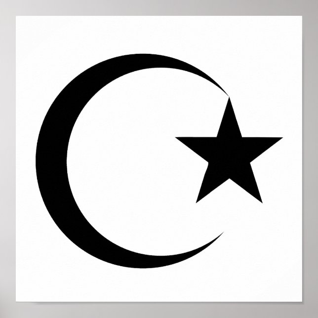 Balck Crescent & Star.png Poster (Front)