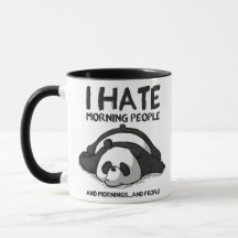 balck white cute funny panda cartoon  quote 