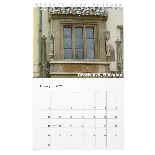 Balconies 2010 calendar (Jan 2027)