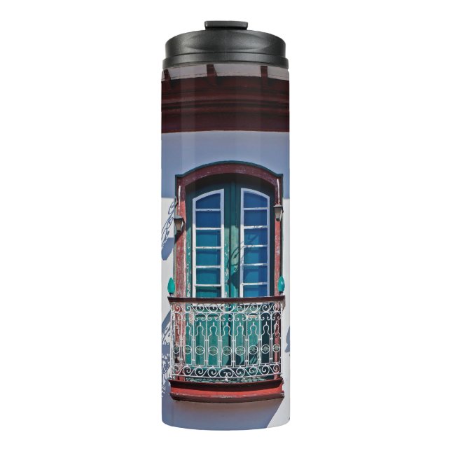 Balconies on facade in Diamantina, Minas Gerais, B Thermal Tumbler (Front)