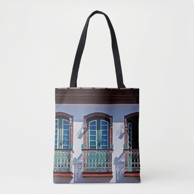 Balconies on facade in Diamantina, Minas Gerais, B Tote Bag (Front)