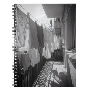 Balcony Laundry Sun Shadows Notebook
