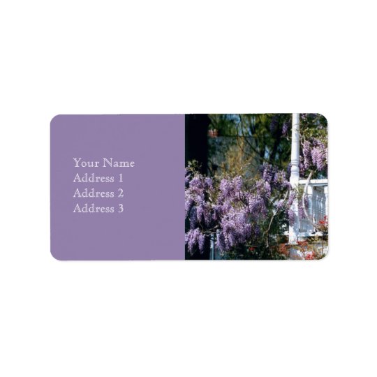 Balcony Lupins Address Label
