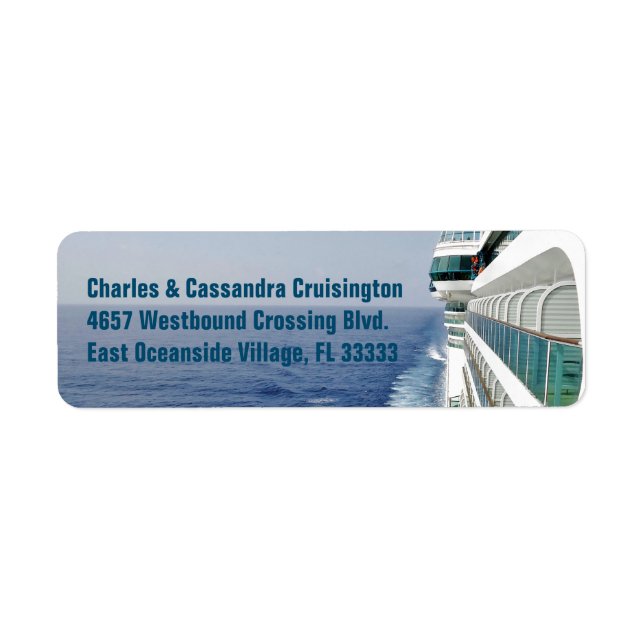 Balcony Row Personalised Return Address Label (Front)