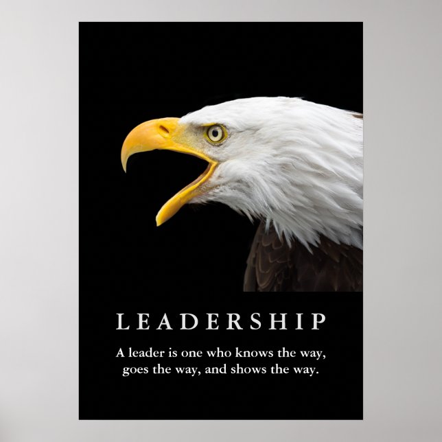 Bald American Eagle Motivational Leadership Poster (Front)