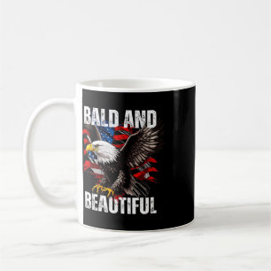Bald And Beautiful July 4th Independence Day Ameri Coffee Mug