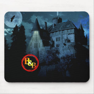 Bald and Bonkers Haunted Castle Mouse Pad