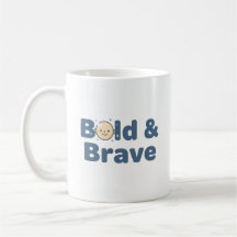 Bald & Brave Mug – Funny Positive Design