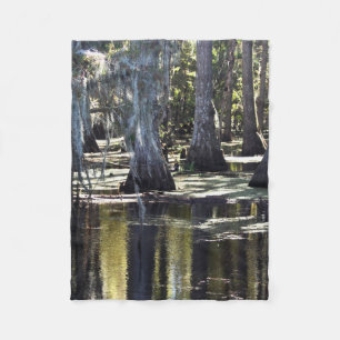 Bald Cypress Trees Fleece Blanket