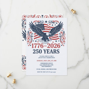 Bald Eagle 250 years of Fr 4th Of July  Save The Date