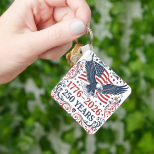 Bald Eagle 250 years of Freedom Key Ring