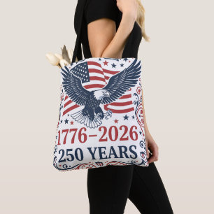 Bald Eagle 250 years of Freedom Tote Bag