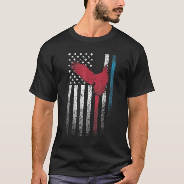 Bald Eagle 4th Of July American Flag America Usa P T-Shirt (Front)