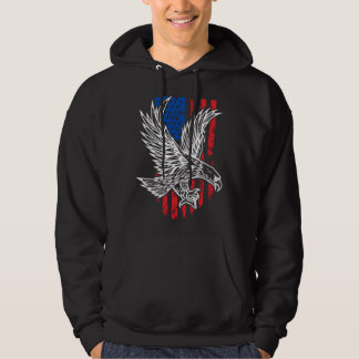 Bald Eagle 4th of July Christmas American Flag Cou Hoodie