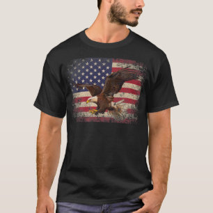 Bald Eagle 4th of July Christmas Gift American Fla T-Shirt