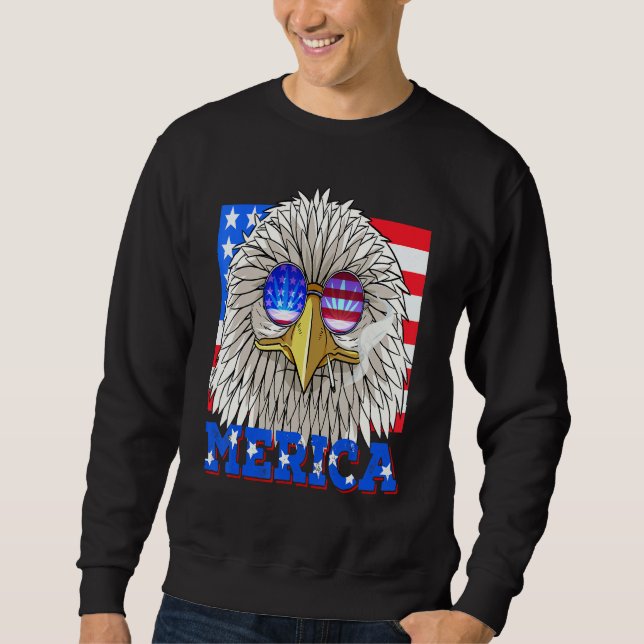 Bald Eagle 4th Of July Patriotic Stoner American F Sweatshirt (Front)