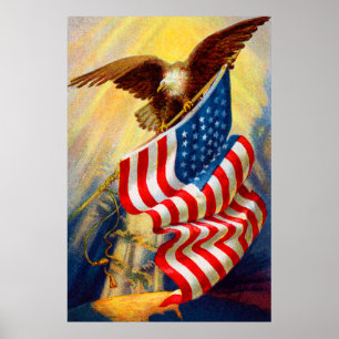 Bald Eagle 4th Of July poster 2