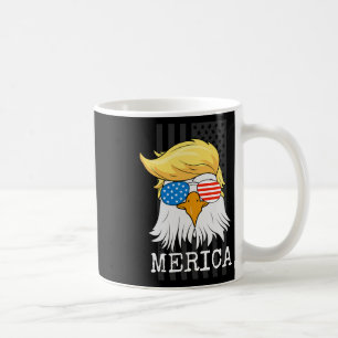 Bald Eagle 4th Of July Trump American Flag Funny  Coffee Mug