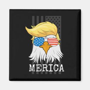 Bald Eagle 4th Of July Trump American Flag Funny G Magnet