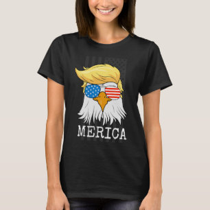 Bald Eagle 4th Of July Trump American Flag Funny G T-Shirt