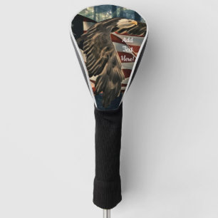 Bald Eagle American Flag Country Road Golf Head Co Cover
