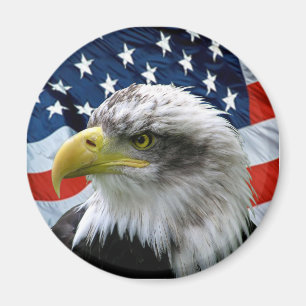 Bald-Eagle-American-Flag Magnet