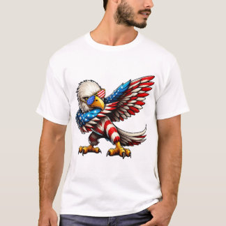 Bald Eagle American Flag Patriotic  4th of July T-Shirt