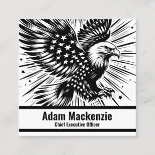 Bald Eagle American Flag Patriotic Business Card