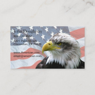 Bald Eagle American Flag Patriotic Business Card