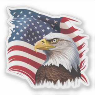 Bald Eagle & American Flag Patriotic USA