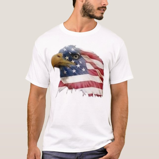 Bald eagle american flag T-Shirt (Front)
