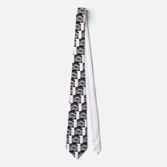 Bald Eagle American Flag Tie (Front)