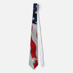 BALD EAGLE --AMERICAN FLAG TIE