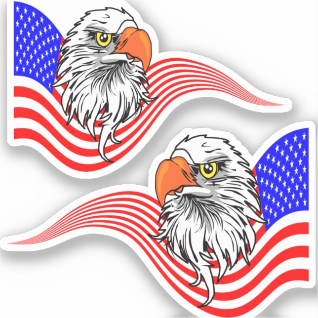 Bald Eagle American USA Flag Patriotic Art   (Front)