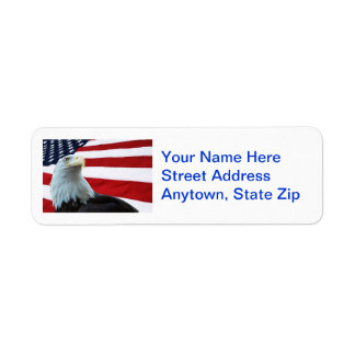 Bald Eagle And American Flag Address Labels