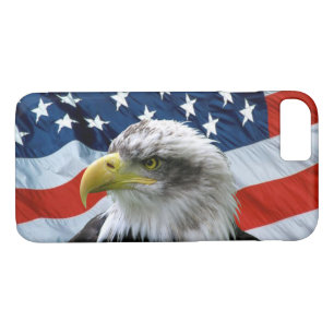 Bald Eagle and American Flag iPhone 8/7 Case