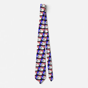 Bald Eagle and American Flag Tie