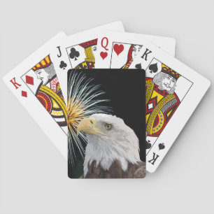 Bald Eagle and Fireworks Playing Cards