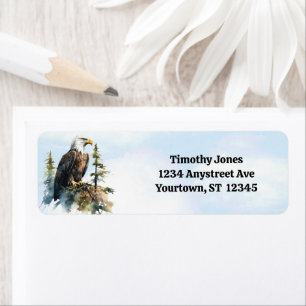 Bald Eagle and Sky Return Address Label